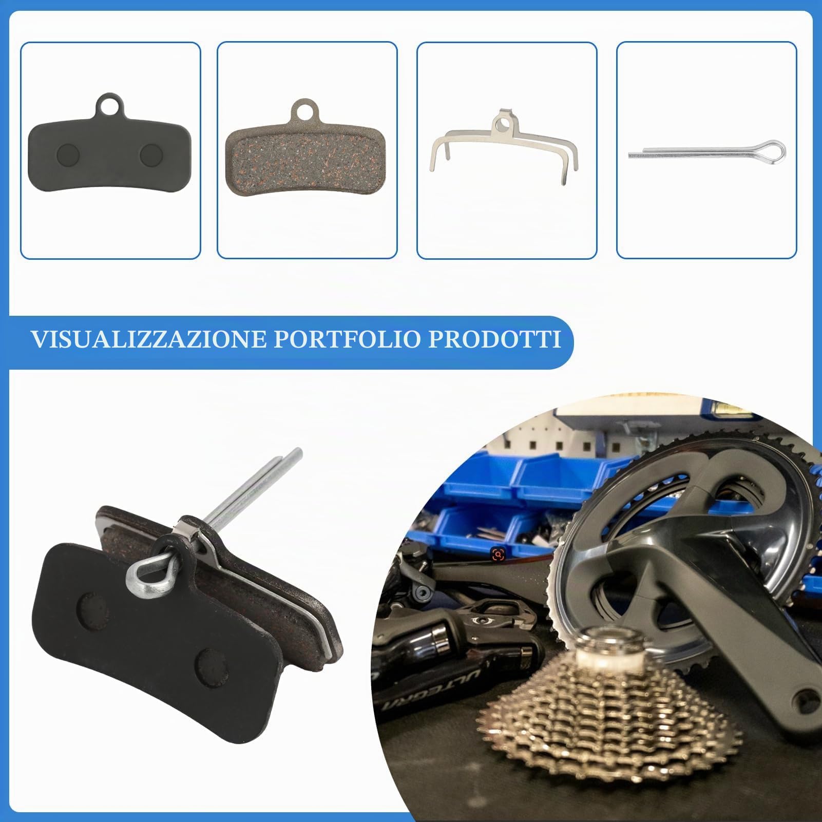 4 Paia di Pastiglie Freni Performance Pastiglie Freni a Disco per Bicicletta Compatibili con Shimano D02S D03S Saint BR-MT420 SLX M8120 M7120 M6120 M8020 M820 M810 M640 MT520 MT420 TAIWAN QUADIEM