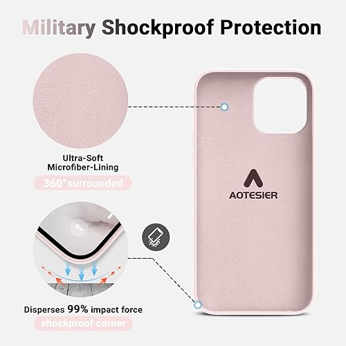 Miniatura 5 de AOTESIER Funda diseñada a prueba de golpes para iPhone 14 Pro Max, silicona de grado alimenticio, protección militar contra caídas, con forro