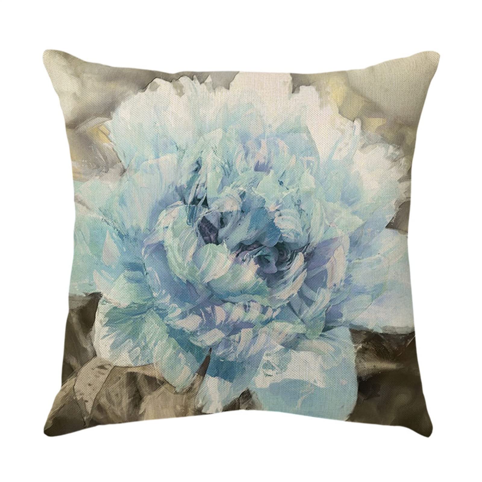 4 Piezas Funda de Almohada Pétalos De Rosa Azul Fundas de Cojín Terciopelo Sencillo y Decorativo para Sofá Camas Dormitorio Coche Lino Cojines Throw Pillow Covers 80x80cm/32x32 Inch