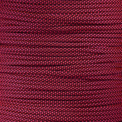 PARACORD PLANET 550 Type III 7 Strand Paracord – 100% Nylon Core – 550-Pound Tensile Strength - Utility Cord – Tie-Downs, Camping, Crafting, Survival (Neon Pink Diamonds, 50 Feet)
