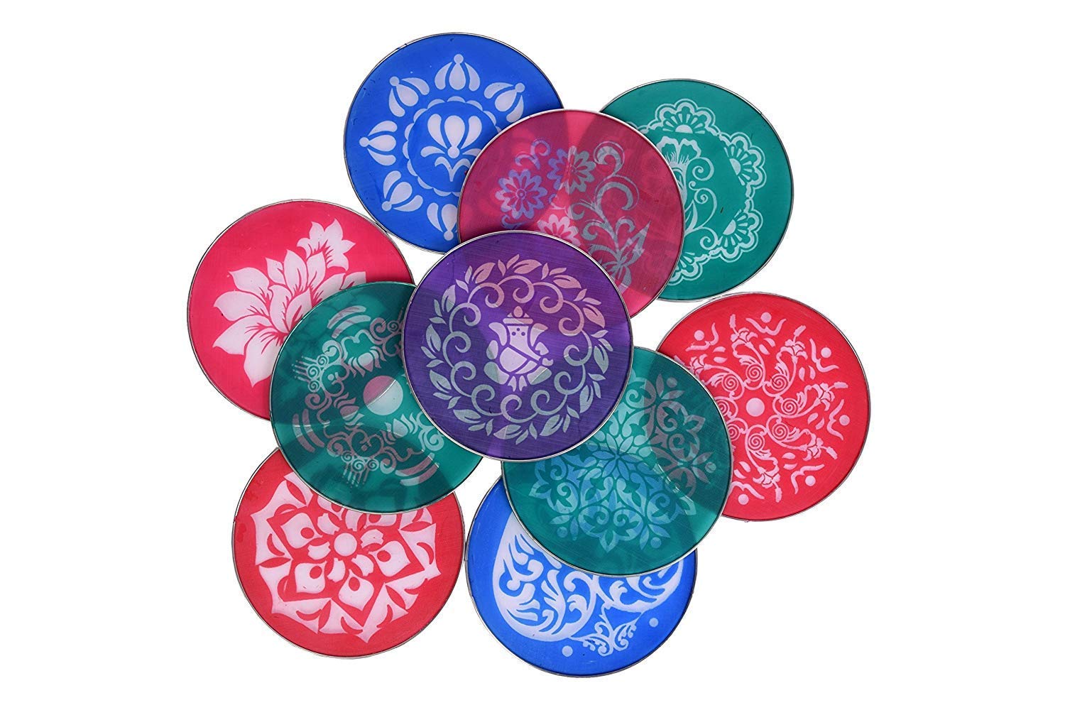 Handsofodisha Different Design Round Rangoli Stencils for Floor Decoration Rangoli Tools kit for Diwali Decorations 4 Inches (8) (B0CL8P3GJX) Amazon Price History, Amazon Price Tracker