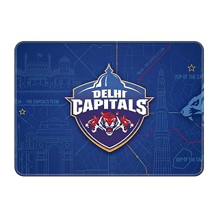 GoThriff IPL Cricket Theme Mouse Pad for PC | Large XXL Desk Mat | Anti-Slip Base, Overlock Stitched | Extended Gaming Mousepad Keyboard Mat | Cricket Fan Gift (DC, Small)
