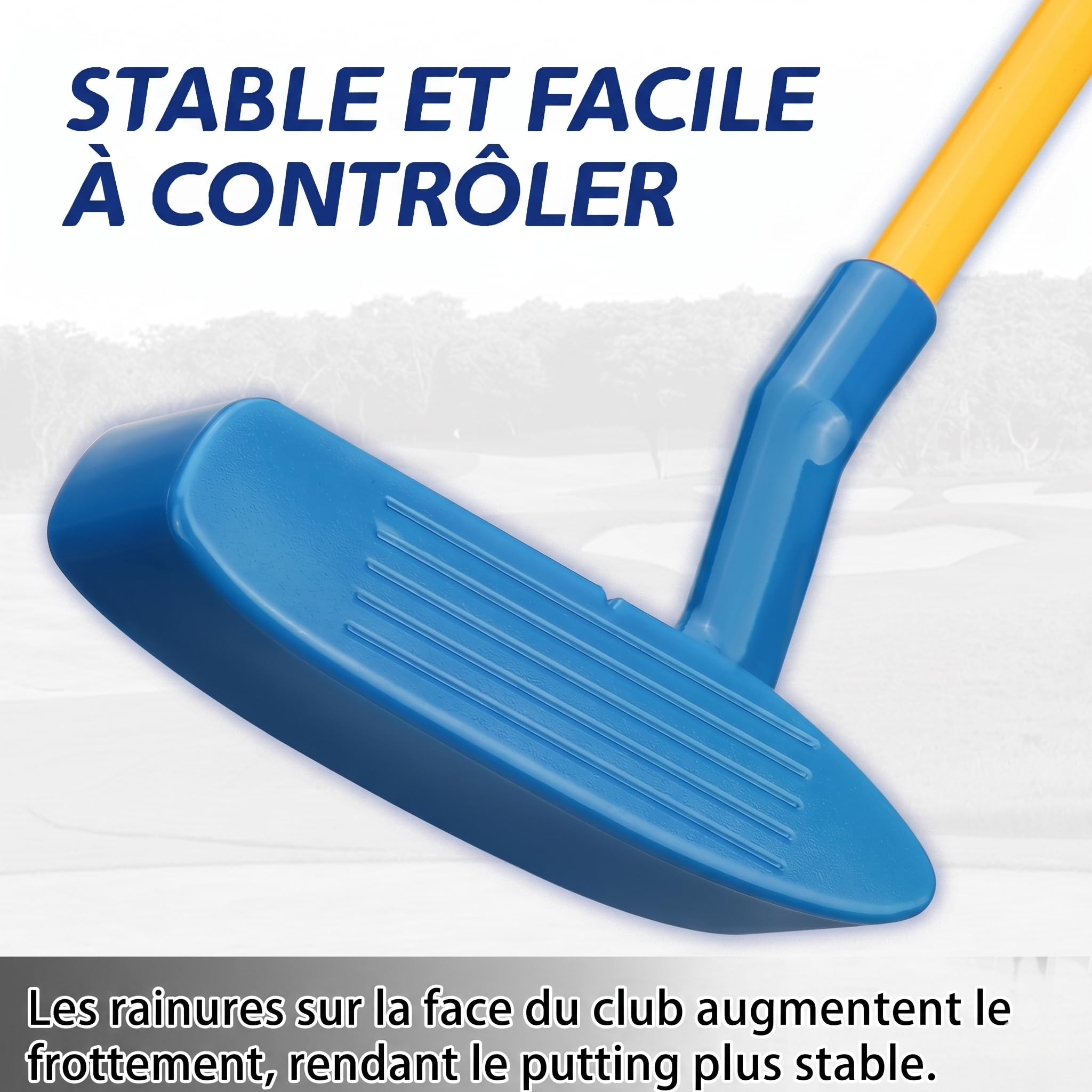 PGM Lot de 3 clubs de golf pour enfants – Peut frapper des balles – Clubs bois, fer et putter – Idéal pour les débutants garçons et filles – Ensemble d'entraînement