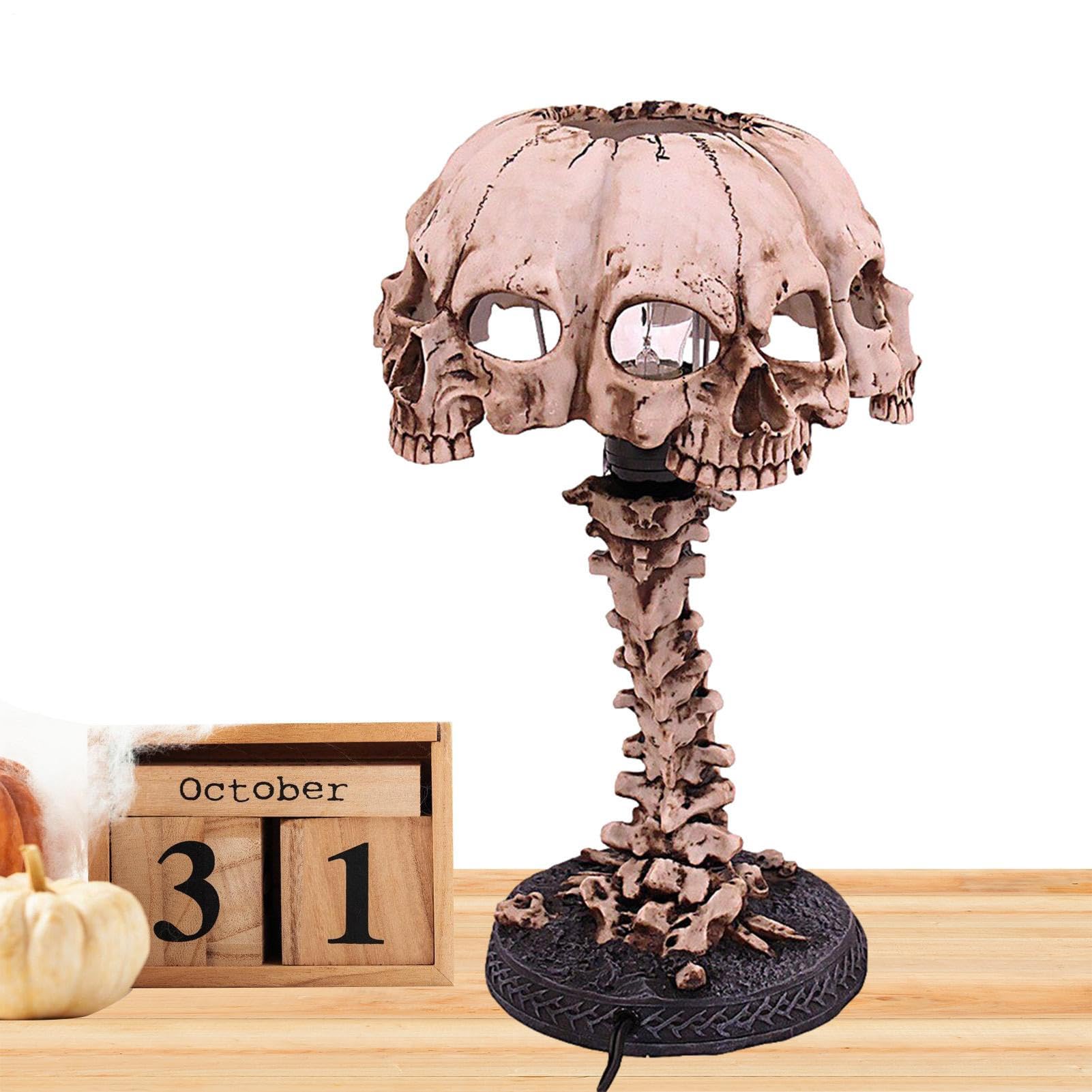 Lampe d'horreur à 4 têtes en résine XIAOXIAOYU pour table de salon