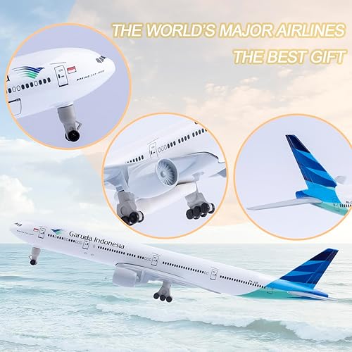 Miniatura 4 de Bswath Modelo Plano Escala 1300 Modelo Avión Indonesia 777 Modelo Aviones de aleación de metal fundido a presión para regalo y colección