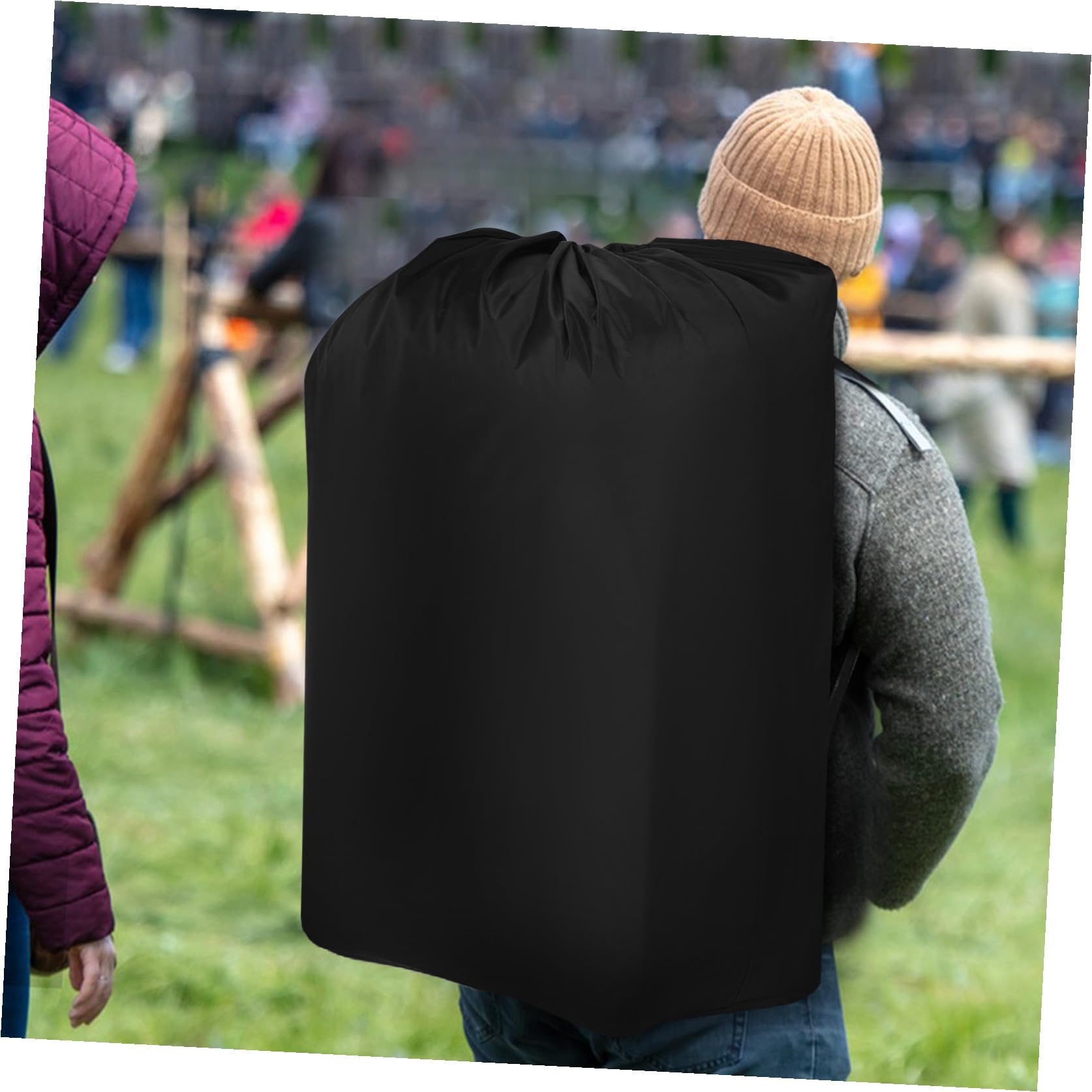 Levemolo Borsa da Viaggio per Passeggino, Organizer Leggero per Aereo | Nylon Nero, Due Tracolle e Chiusura Coulisse Bloccabile, per Tragitti Lunghi e Custodia Sicura