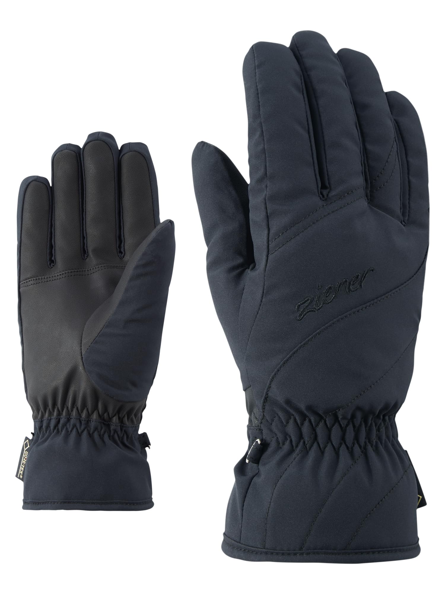 Ziener KIMAL GTX LADY Glove damskie rękawice narciarskie/do sportów zimowych | wodoodporne, oddychające, czarne, rozmiar 6