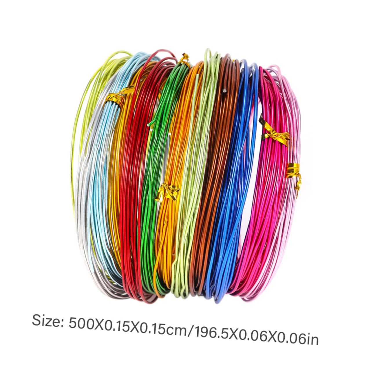 LIFKOME 12rollos Alambre De Aluminio Trenzado Flexible Para Manualidades y Joyería Para Tejer y Crear Bisutería De Colores
