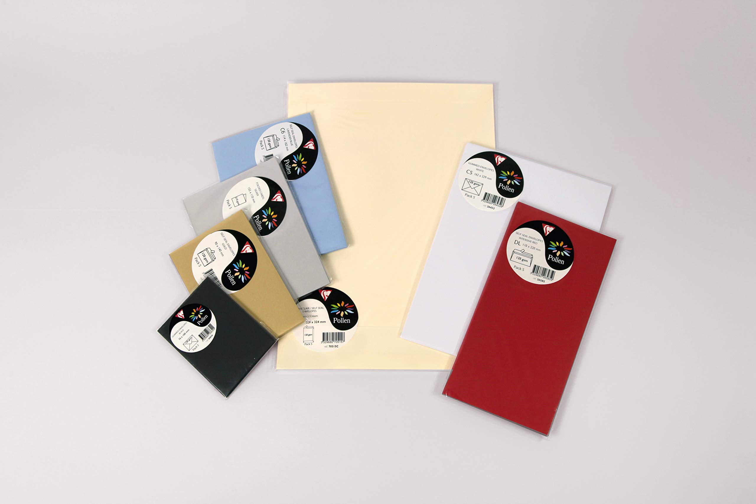 Clairefontaine 75016C Marque-Places Blanc 8,5x8cm 210g/m² Papier Premium Lisse