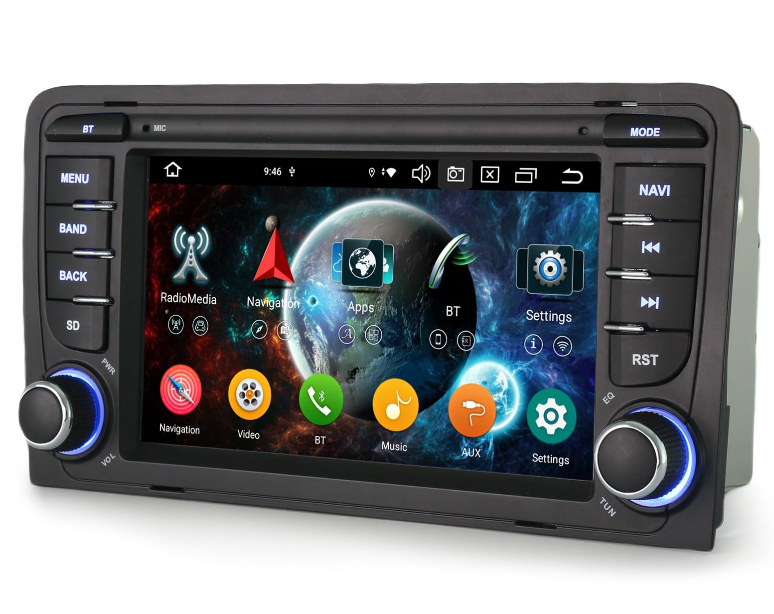 Android 16 Radio Coche Carplay para Audi A3 S3 RS3 8P Sportback 2003-2012 | 8 Core 4GB 64GB Android Auto Pantalla Táctil DSP A2DP SWC WiFi Canbus Navegador GPS DAB+ DVR