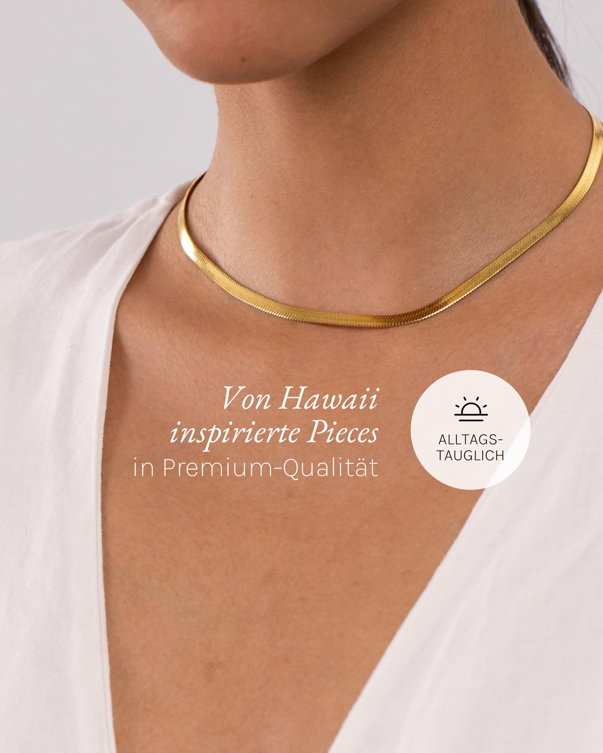Purelei I'lalo Choker – Elegante Kette aus Edelstahl – Verstellbare Länge 35/40 cm – Schmuck inspiriert von Hawaii – Designed in Germany