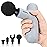 NEPQ Mini Massage Gun, SK6 Fascial Gun Portable Deep Tissue Percussion Muscle Back Head Massager for Pain Relief with 4 Massage Heads 4 Speed High-Intensity Vibration Rechargeable (Gray)