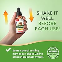 Vista 9 de Vitaminas líquidas para gatos y perros y suplementos con vitamina C, vitamina D3, vitamina B12, gotas de hierbas naturales, cultivadas