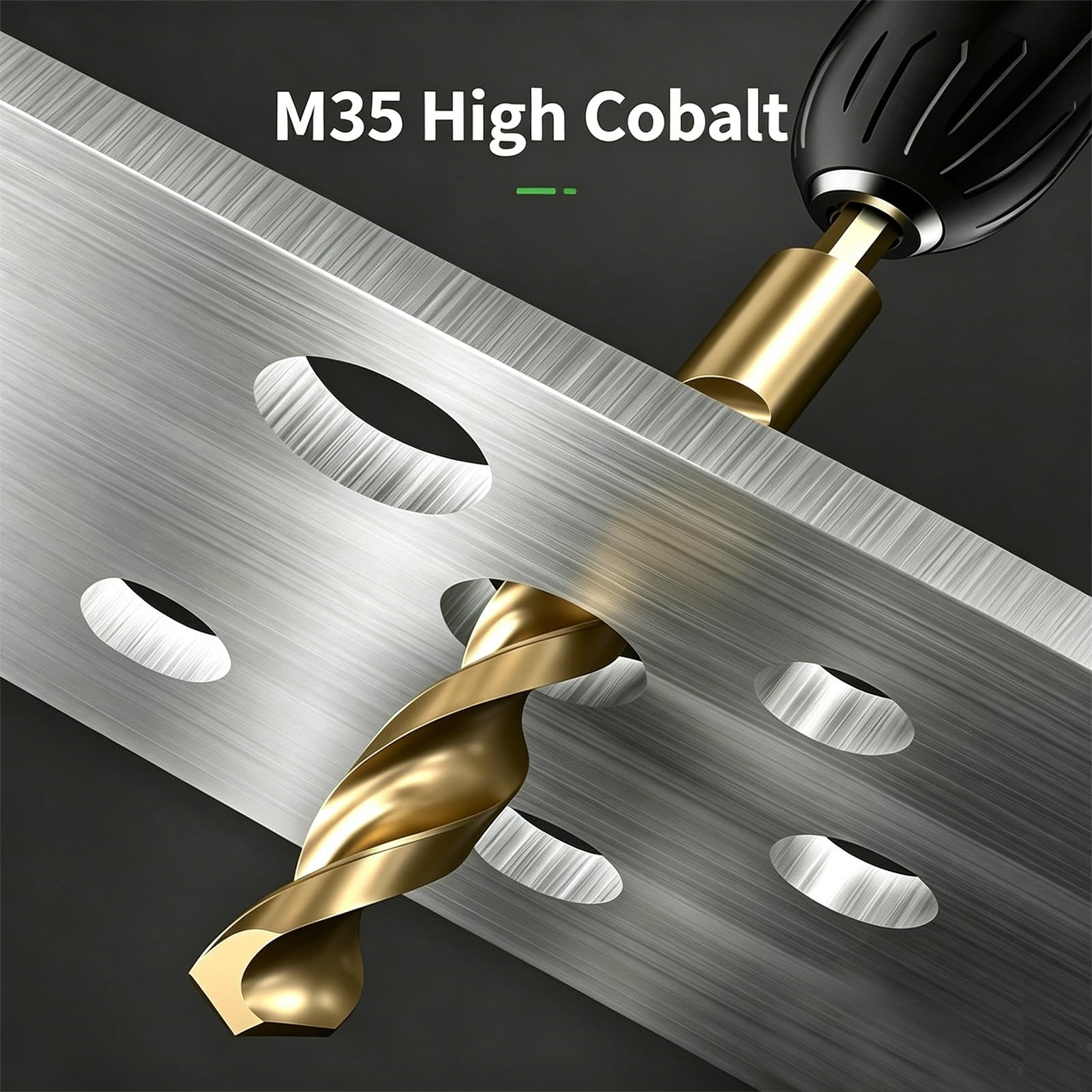 5 Pcs HSS Cobalt Foret Hélicoïda Set, M35 1/4 6-13 mm pour métal