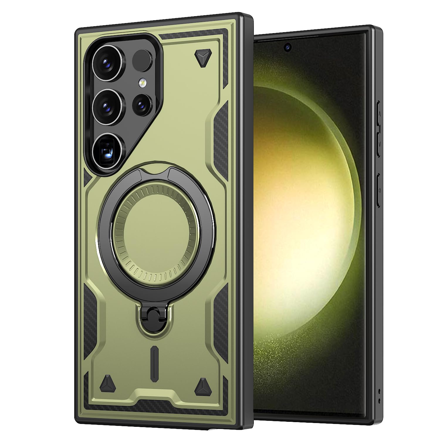 THMEIRA 360°Spin Magnetic Kickstand for Samsung Galaxy S23 Ultra Case [Compatible with MagSafe] [Sturdy & Versatile Stand] Military-Grade Drop