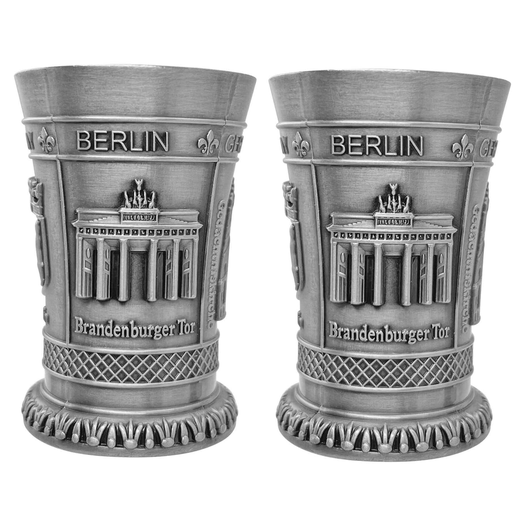 Berlin Souvenir (Zestaw 2) Kieliszki metalowe, Kieliszek jako pamiątka z Niemiec