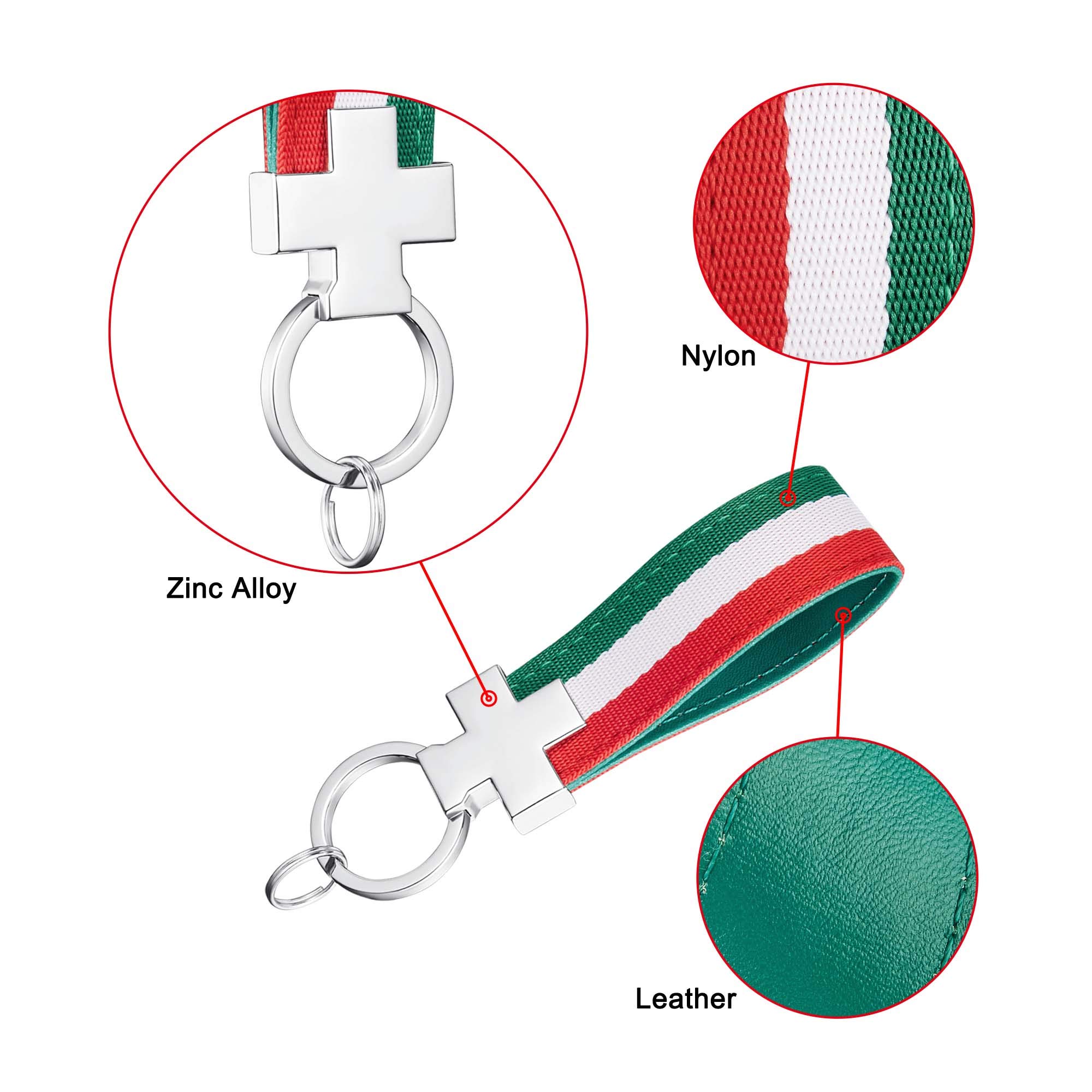 PORTACHIAVI METALLO E TESSUTO BANDIERA ITALIANA | Esercito Italiano