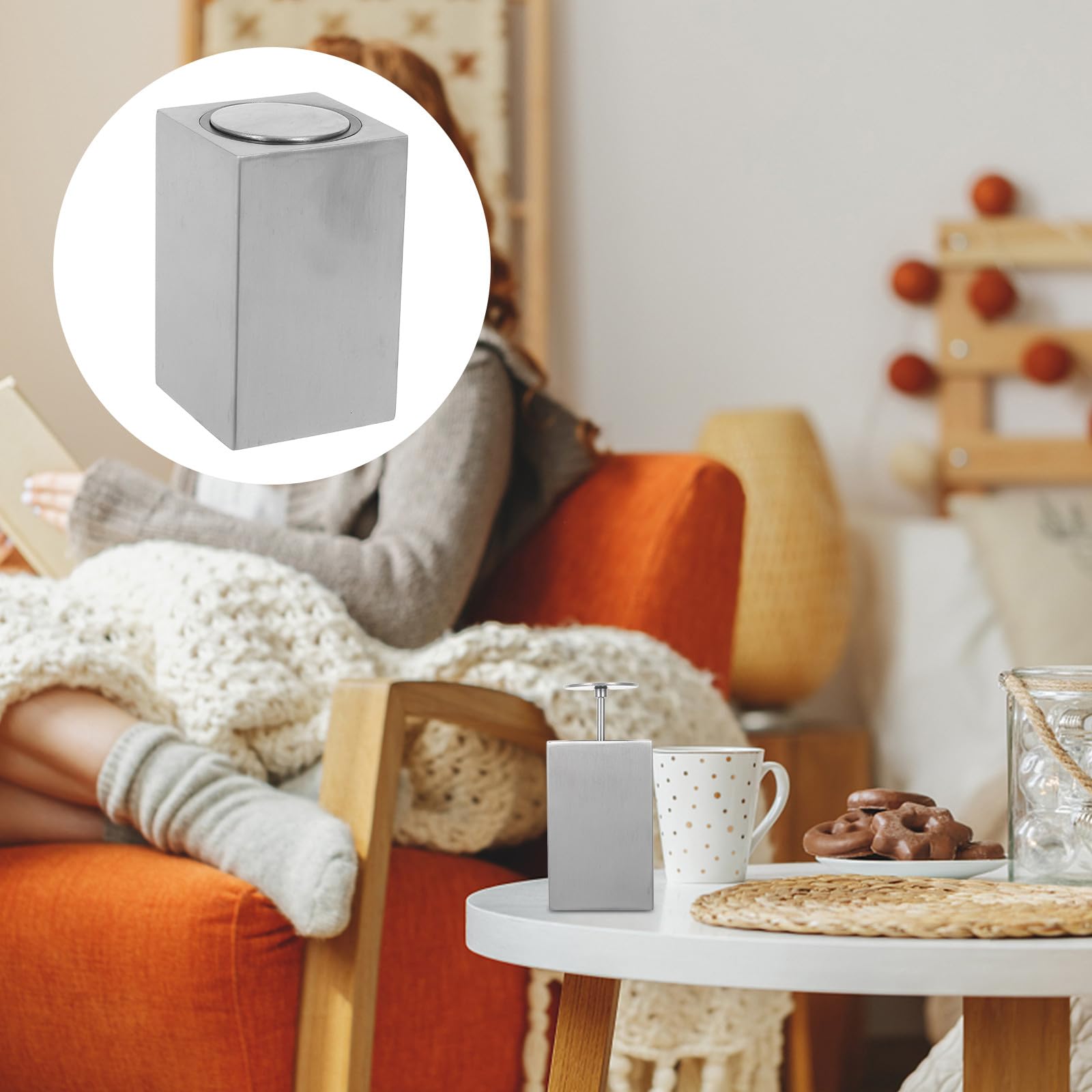 Dispensador Portátil y Estilo Elegante para Palillos de Dientes de Acero Inoxidable Gran Capacidad y Diseño Europeo Moderno para Uso en Cocina