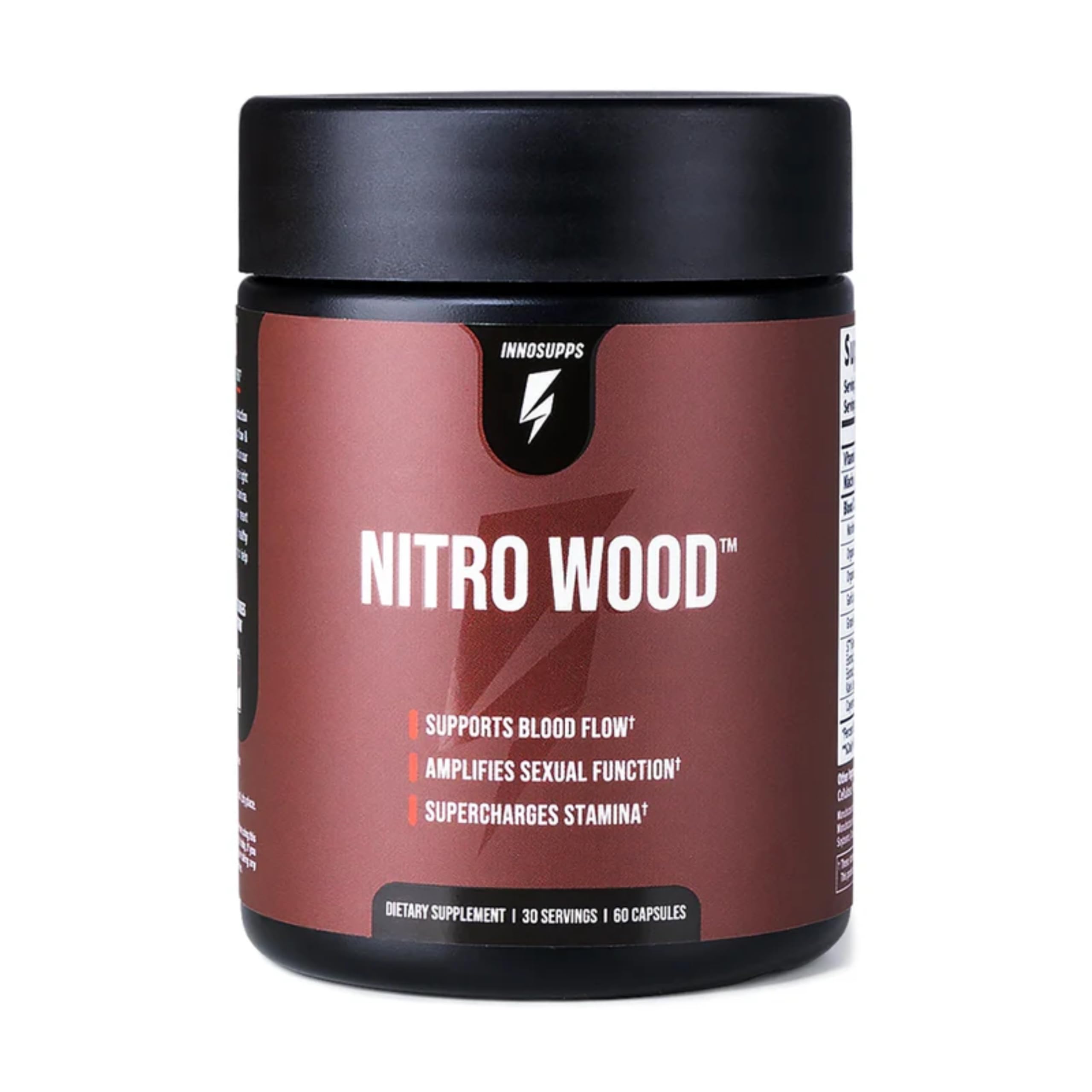 InnoSupps Nitro Wood - Supports Healthy Blood Flow | Nitric Oxide Supplement | Natural Immune Support | (60 Vegetarian Capsules)