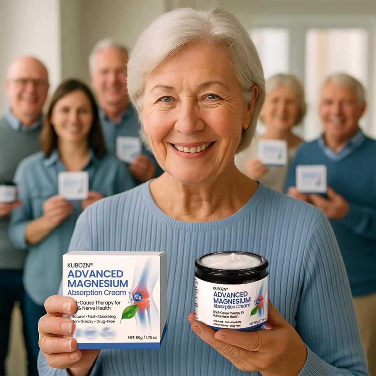 Advanced Magnesium Absorption Cream for Muscle & Joint Relief | Fast Absorbing, Non-Greasy Formula | Nerve & Body Comfort Support | 50g (2) 3
