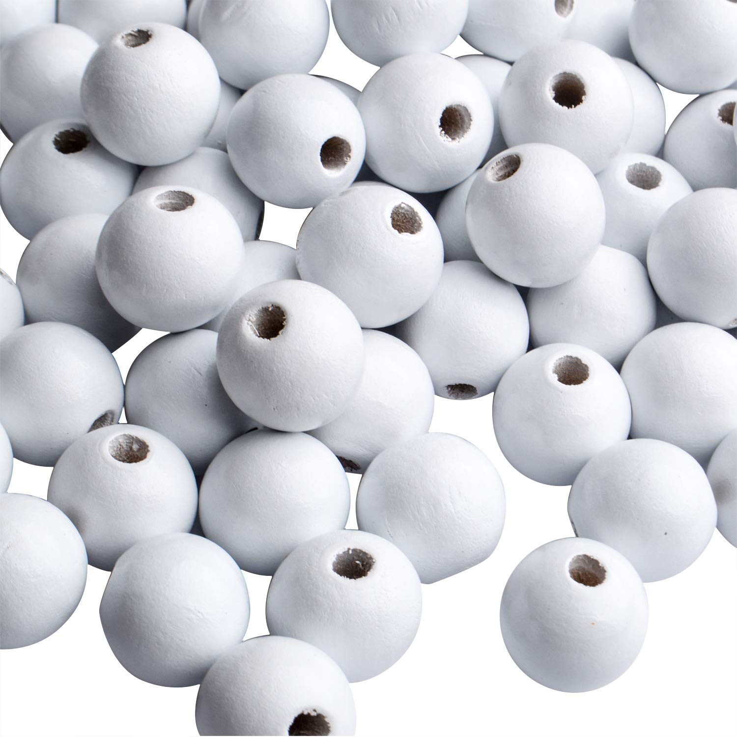 DAHI Lot De 750 Perles En Bois Avec Trou - Doré/argenté/blanc