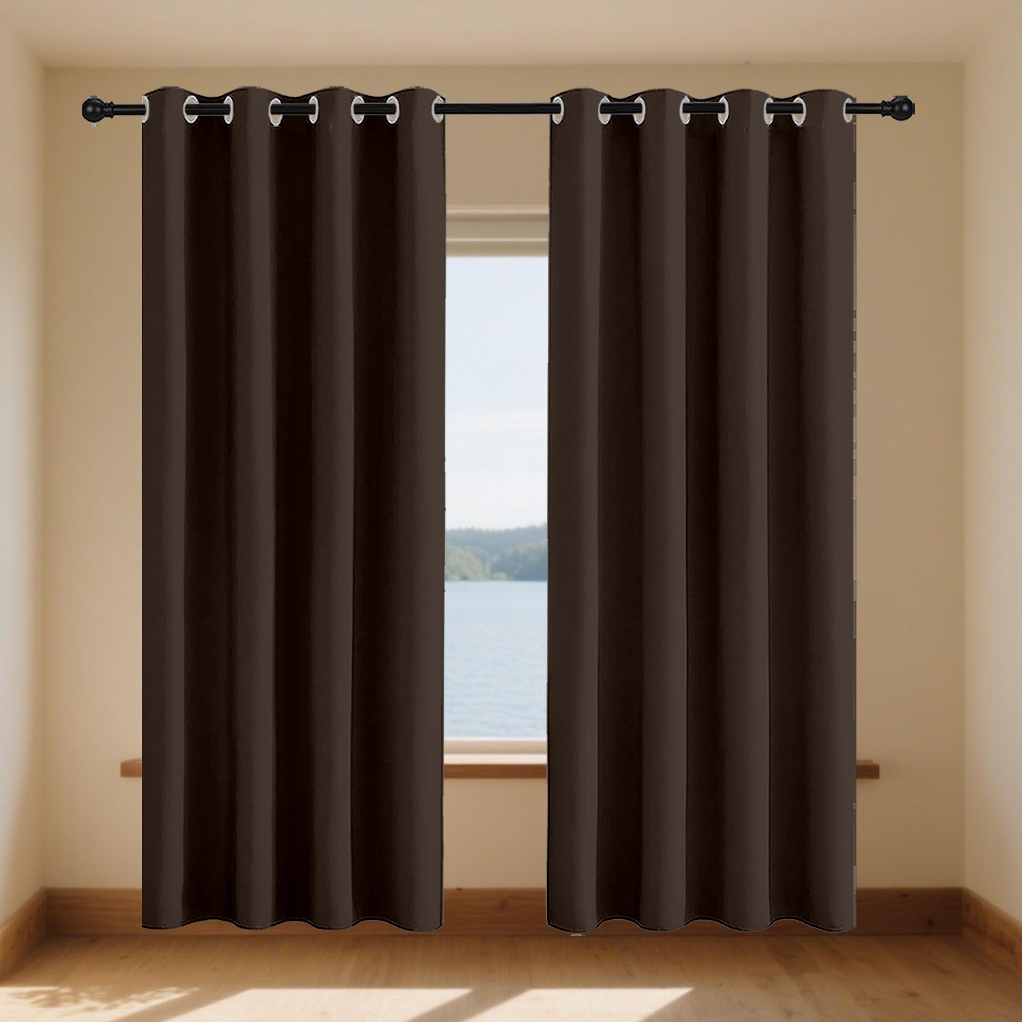 Rideaux oeillets beige 138x170 cm rideau opaque isolant salon