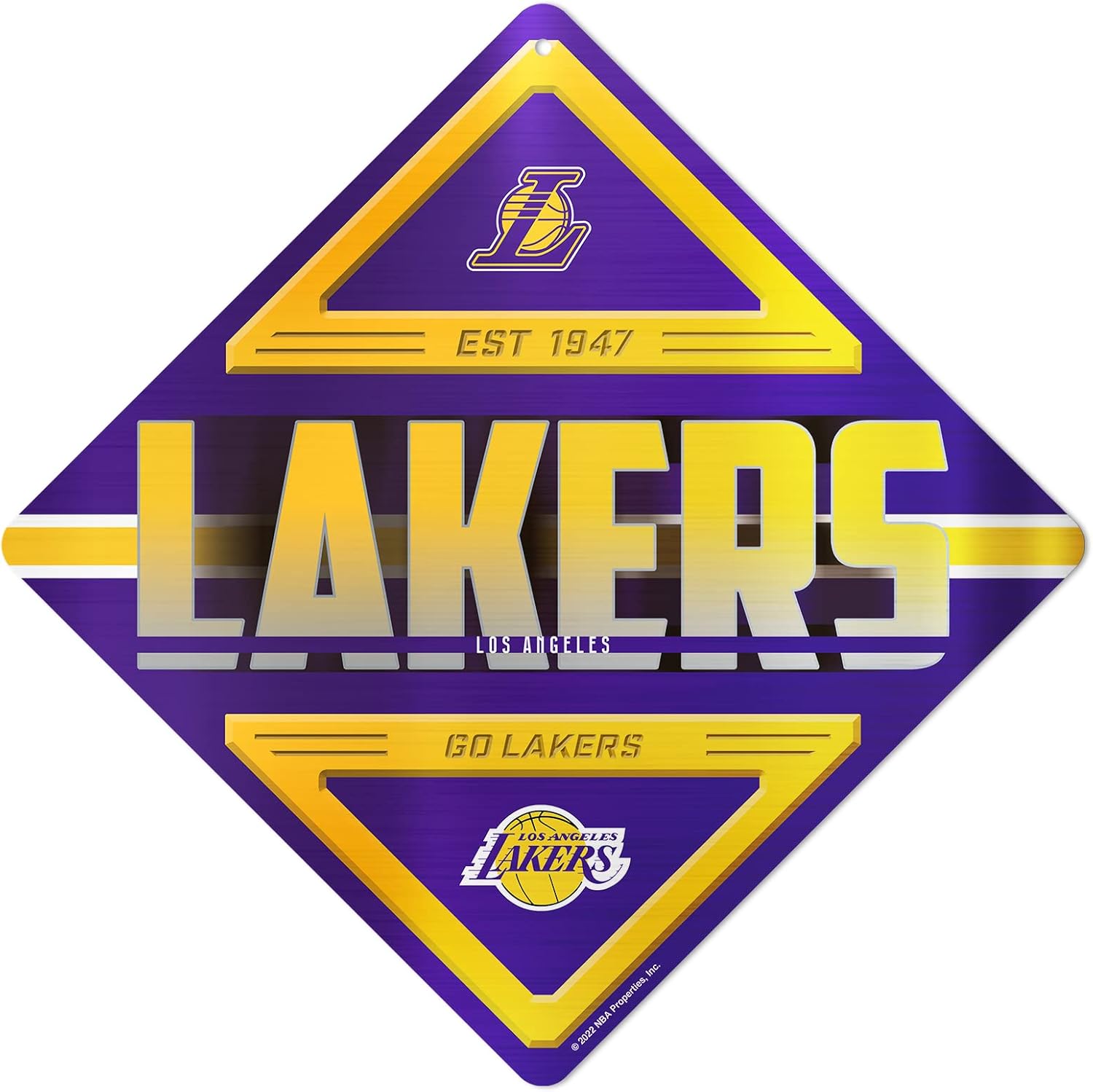 Rico Industries NBA Basketball Metal Sign 16.5" x 16.5" Home Décor - Bedroom - Office - Man Cave