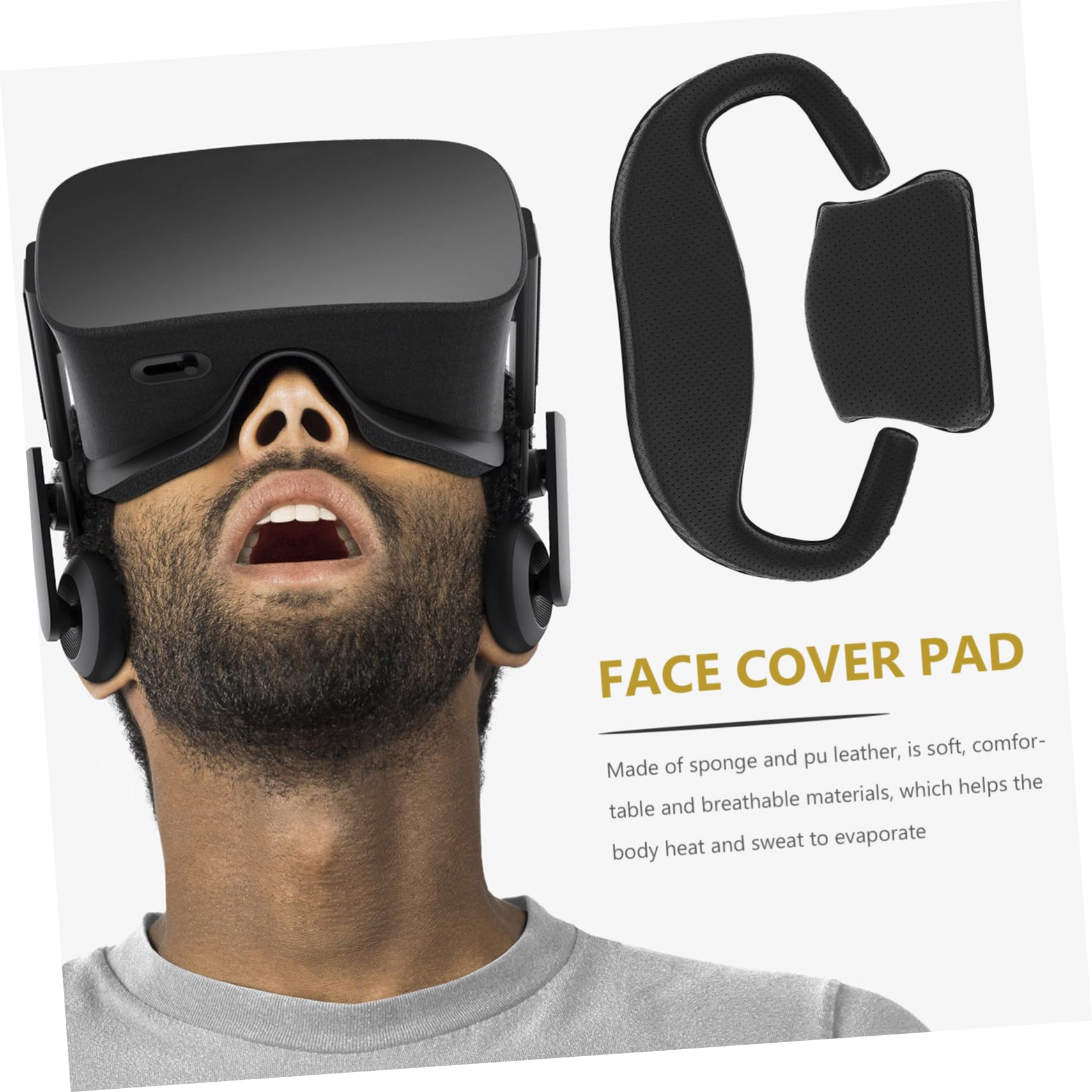 UKCOCO 5sätze Crystal Vr Gesichtspad Ersatz-schwammkissen Für Verbesserten Komfort Und Lichtblockierung Kompatibel Mit Vr Headsets Leicht Und Tragbar Hautfreundliches Material