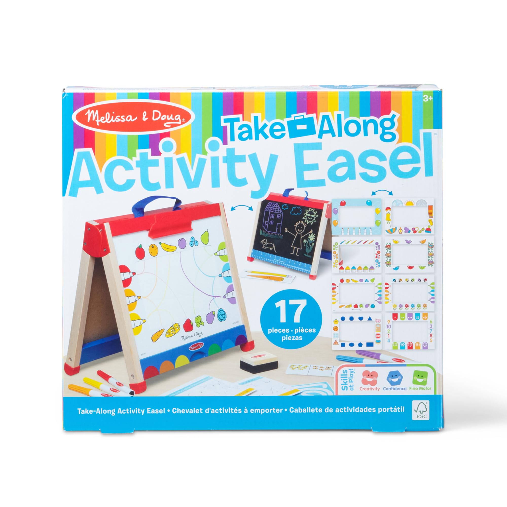 Amazon.com: Melissa & Doug Take-Along Double-Sided Wooden Tabletop
