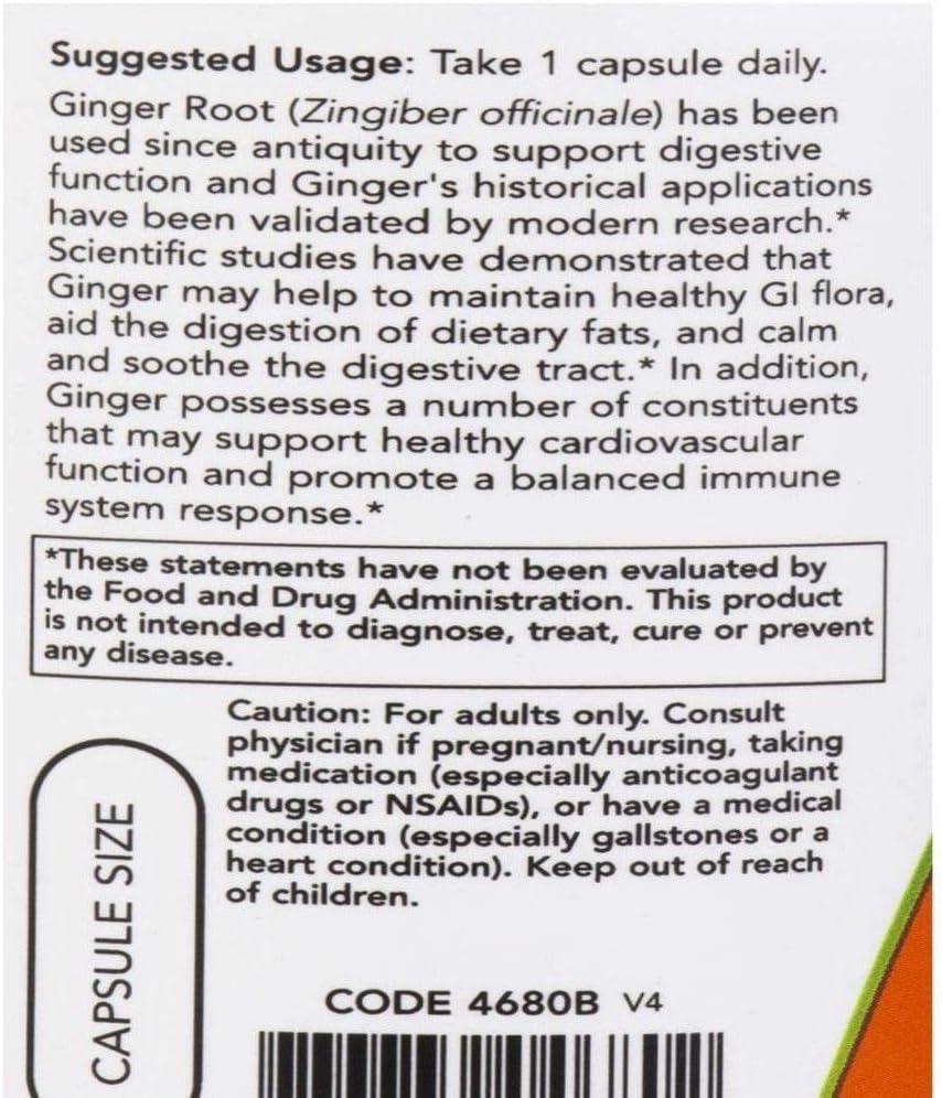 NOW Ginger Root 550mg, 100 Capsules (Pack of 3)