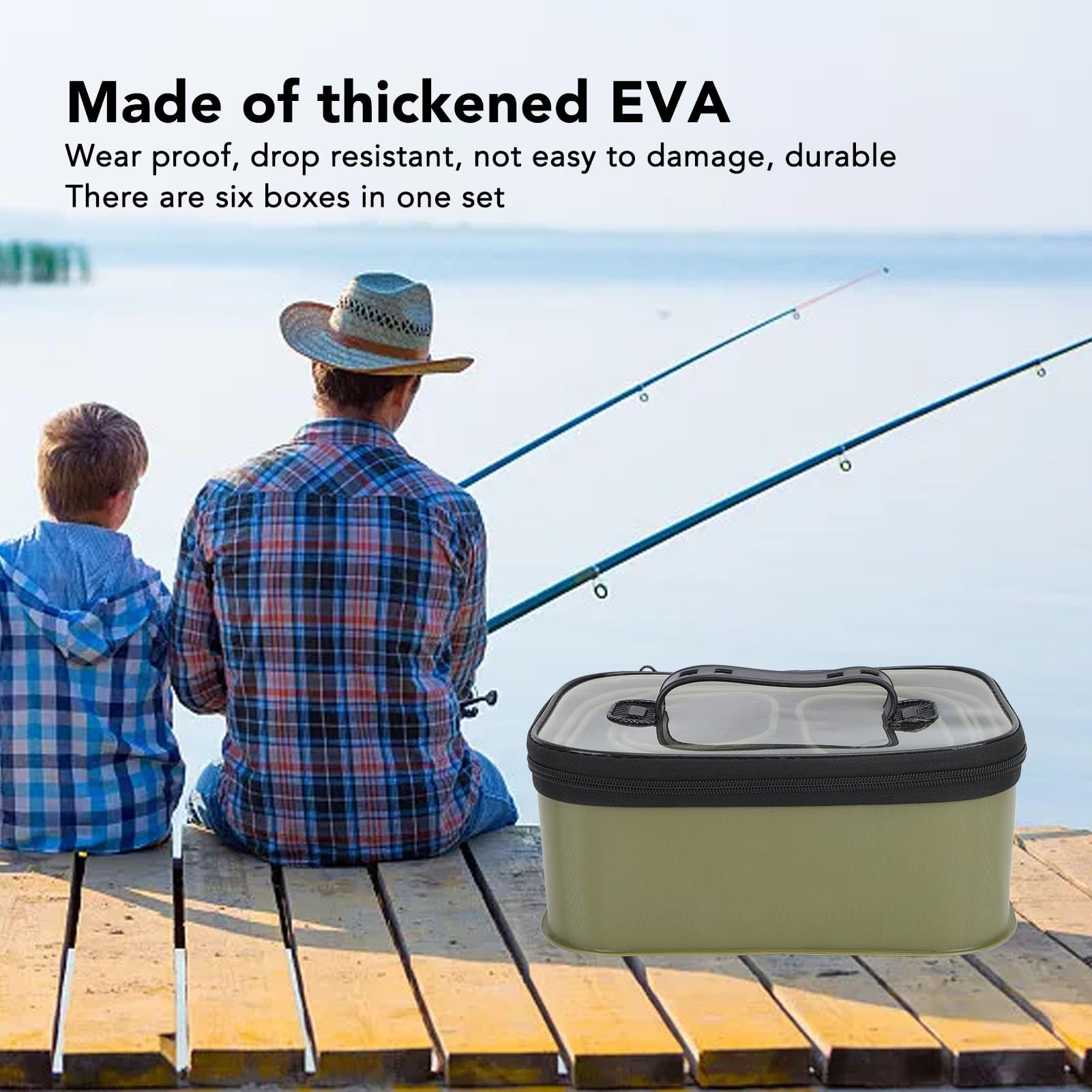 Yctze Custodia Da Pesca In EVA 5 Pezzi – Scatole Porta Attrezzi Impermeabili E Leggere Per Viaggi E Outdoor