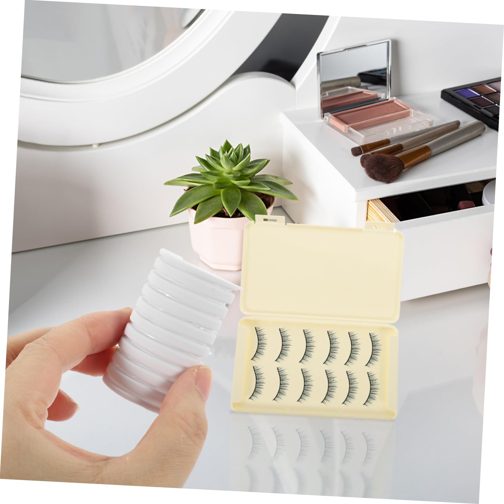 Beatifufu Self-Adhesive Lash Strips 3 Boxes Look Eyelash Adhesive Easy to Apply No Glue Needed