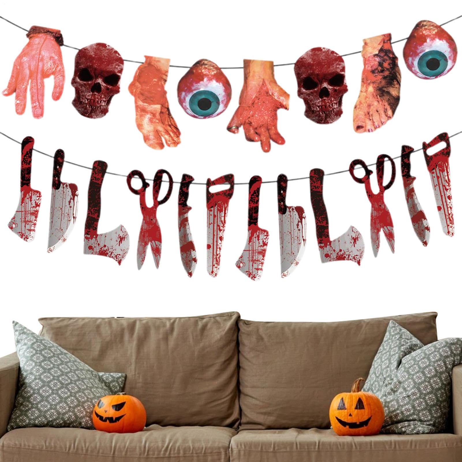 Baner Halloweenowy Wiszące Tło Dekoracyjne na Halloween | Baner Nawiedzony Dom 2025 Na Zewnątrz, Urodziny, Centra Handlowe, Dom, Lokale Komercyjne, Imprezy Tematyczne, Święto
