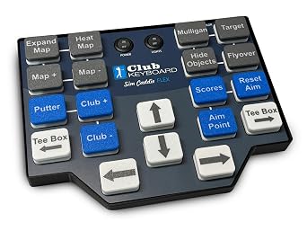 Club Keyboard Flex Series Wireless 20 Button GS Pro Golf Simulator Control Box Blue