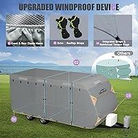 Vista 6 de Cubierta de remolque de viaje, 7 capas superiores de 20 a 22 pies, cubierta de caravana resistente al viento, cubierta de caravana impermeable