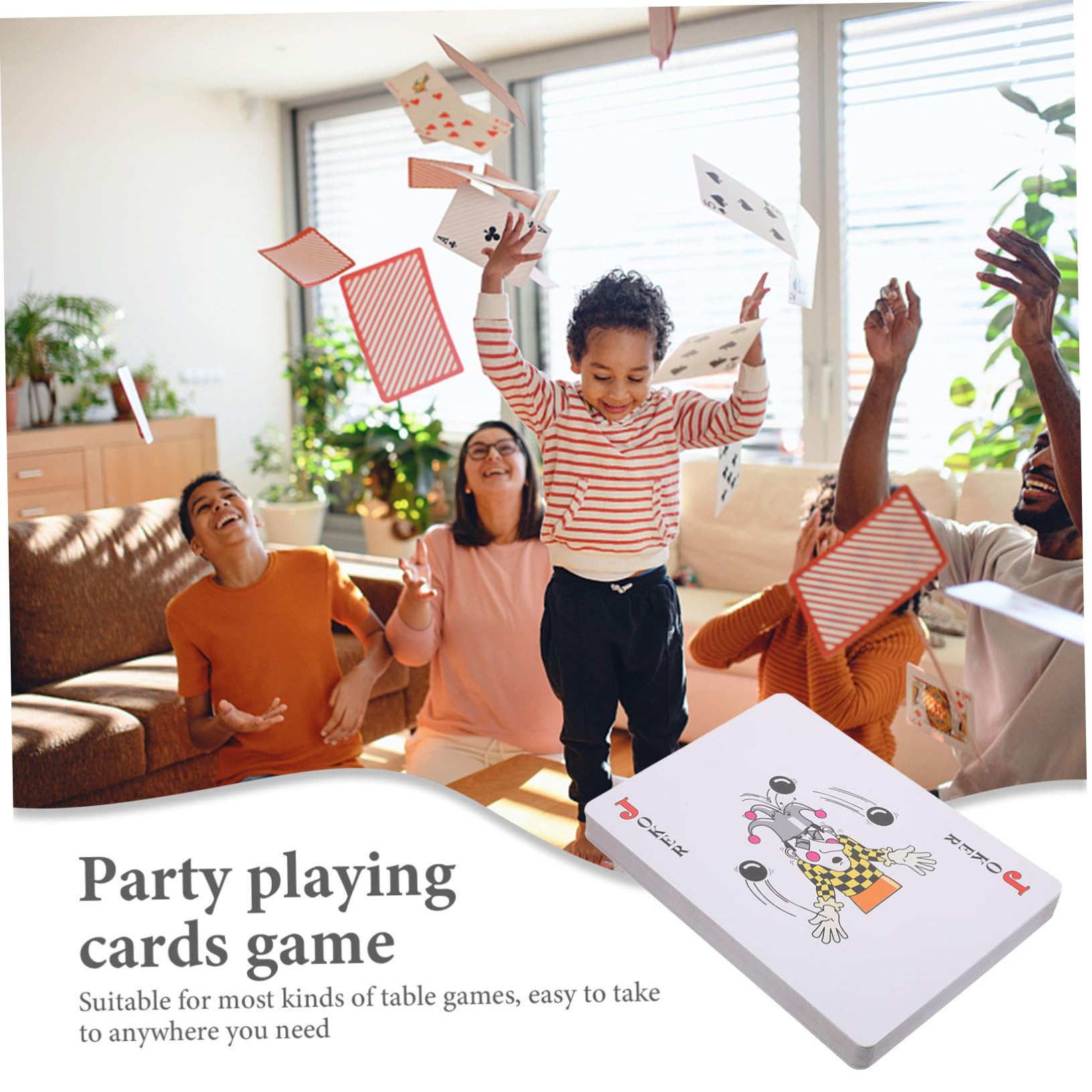 TOYANDONA Carte da Extra Large per Poker e Feste da Tavolo Resistente in Patinata per Giochi Gruppo e Divertimento Party