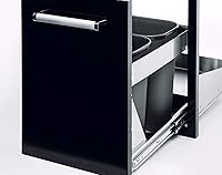 Vista 5 de Cajón de basura empotrado para exteriores de la cocina de la marca Bonfire, 16,5 x 22 x 22 pulgadas de largo para la isla de la barbacoa