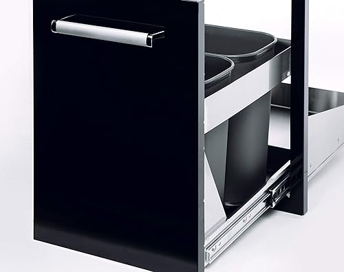 Miniatura 5 de Cajón de basura empotrado para exteriores de la cocina de la marca Bonfire, 16,5 x 22 x 22 pulgadas de largo para la isla de la barbacoa de la