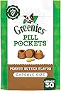 Greenies Pill Pockets for Dogs Large Size, Dog Treat Pouch for Capsule Medication, Peanut Butter Flavor, 7.9 oz. Pouch