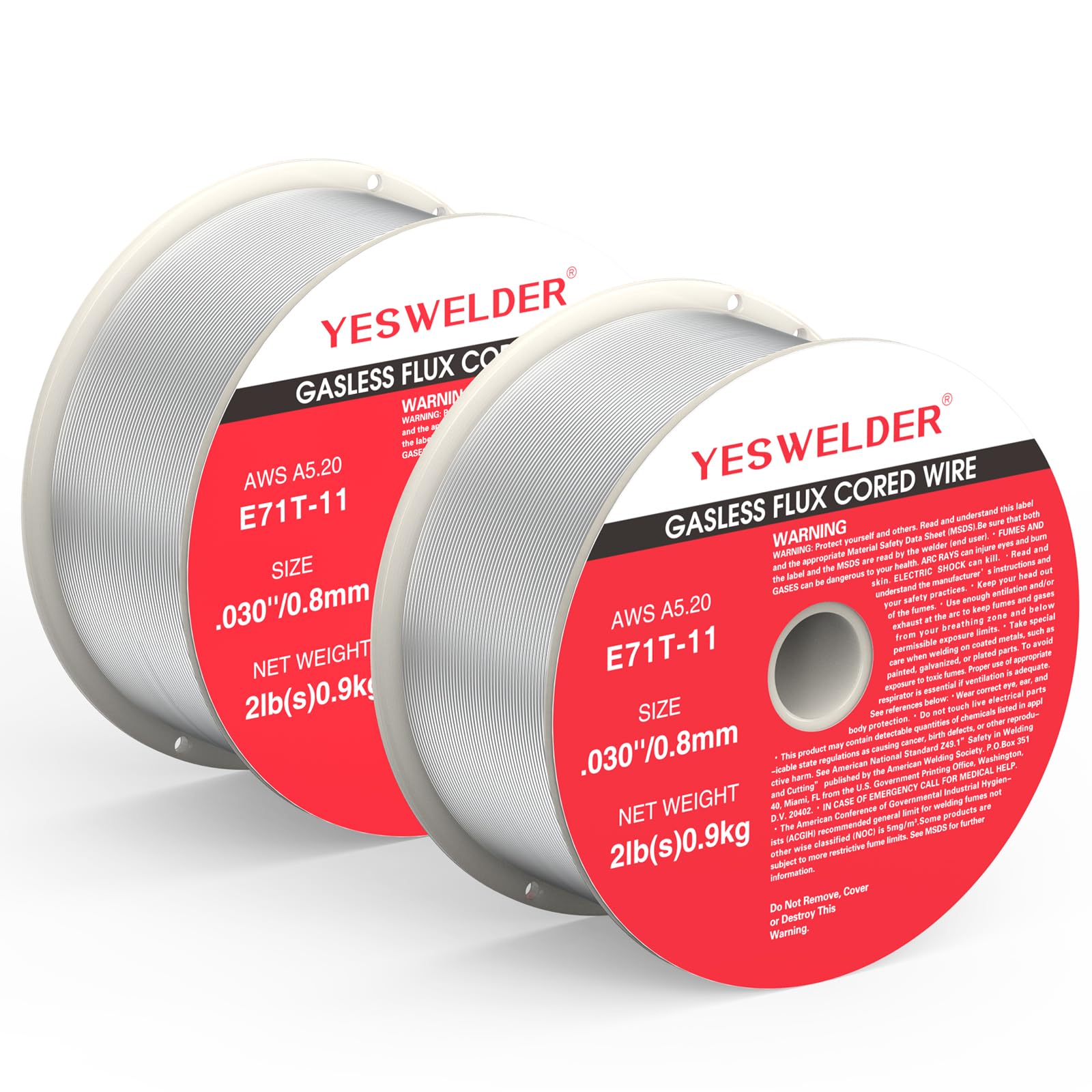 YESWELDER E71T-11 Flux Core Gasless MIG Wire, .030-Inch 2-Pound 2