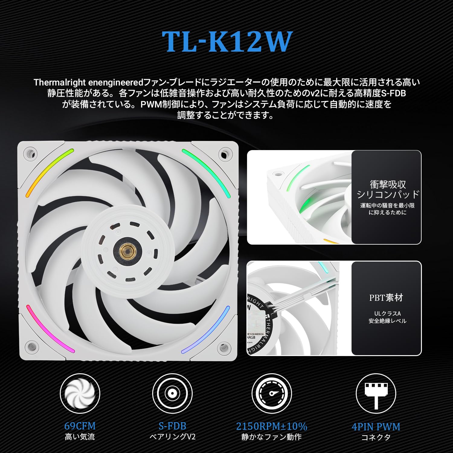 PC用ファン・クーラー Thermalright Hyper Vision 360 ARGB White Hyper Vision 360 ARGB WHITE – Thermalright