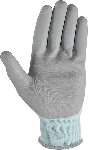 Miniatura 2 de Wells Lamont COOLMAX - Guantes de trabajo con revestimiento de poliuretano para mujer, grandes (500 L), color aguamarina