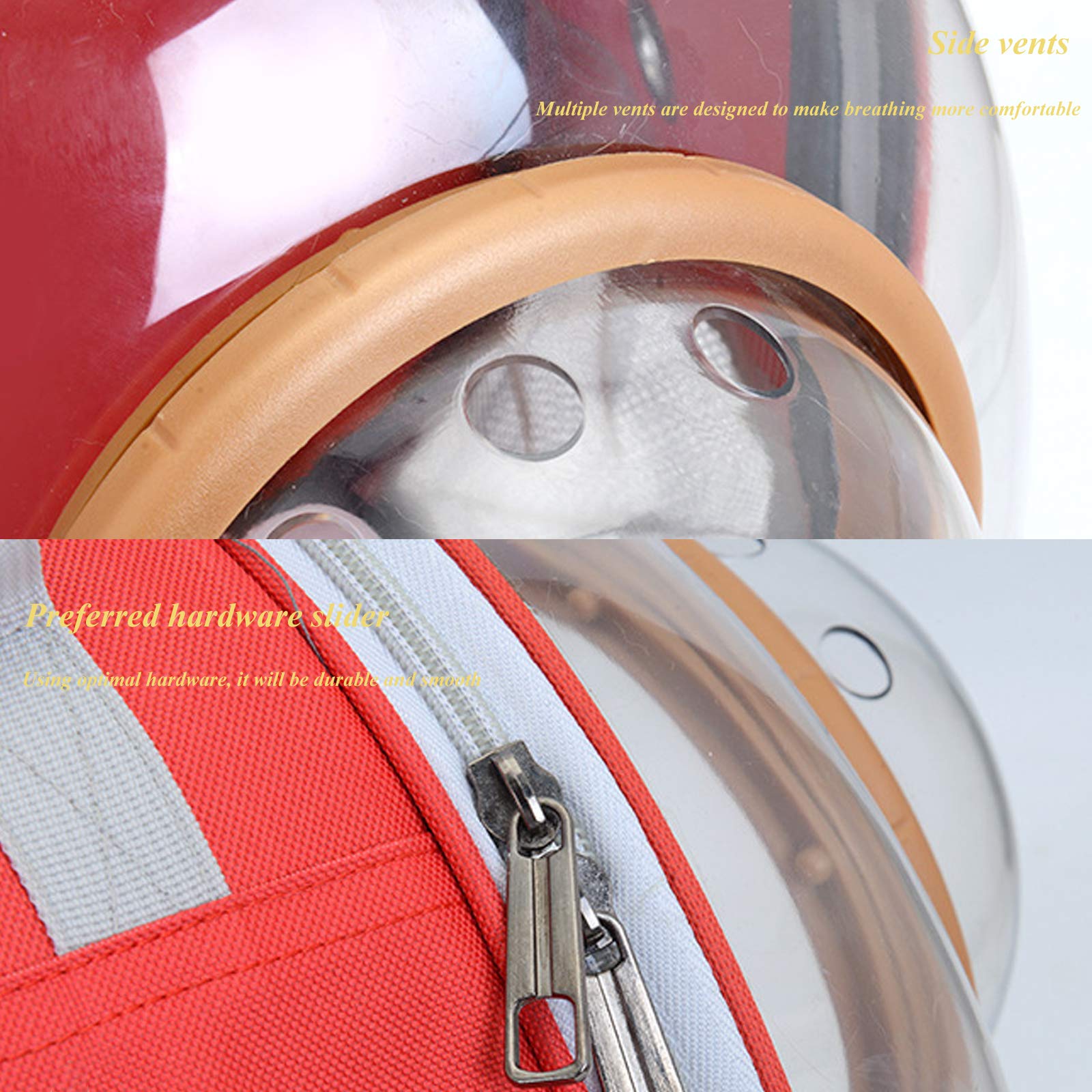 DAMAI Mochila portátil de Viaje para Mascotas con Burbujas para Perros y Gatos, cápsula Espacial con Domo, Mochila Impermeable, Bolsa para Mascotas Transpirable al Aire Libre