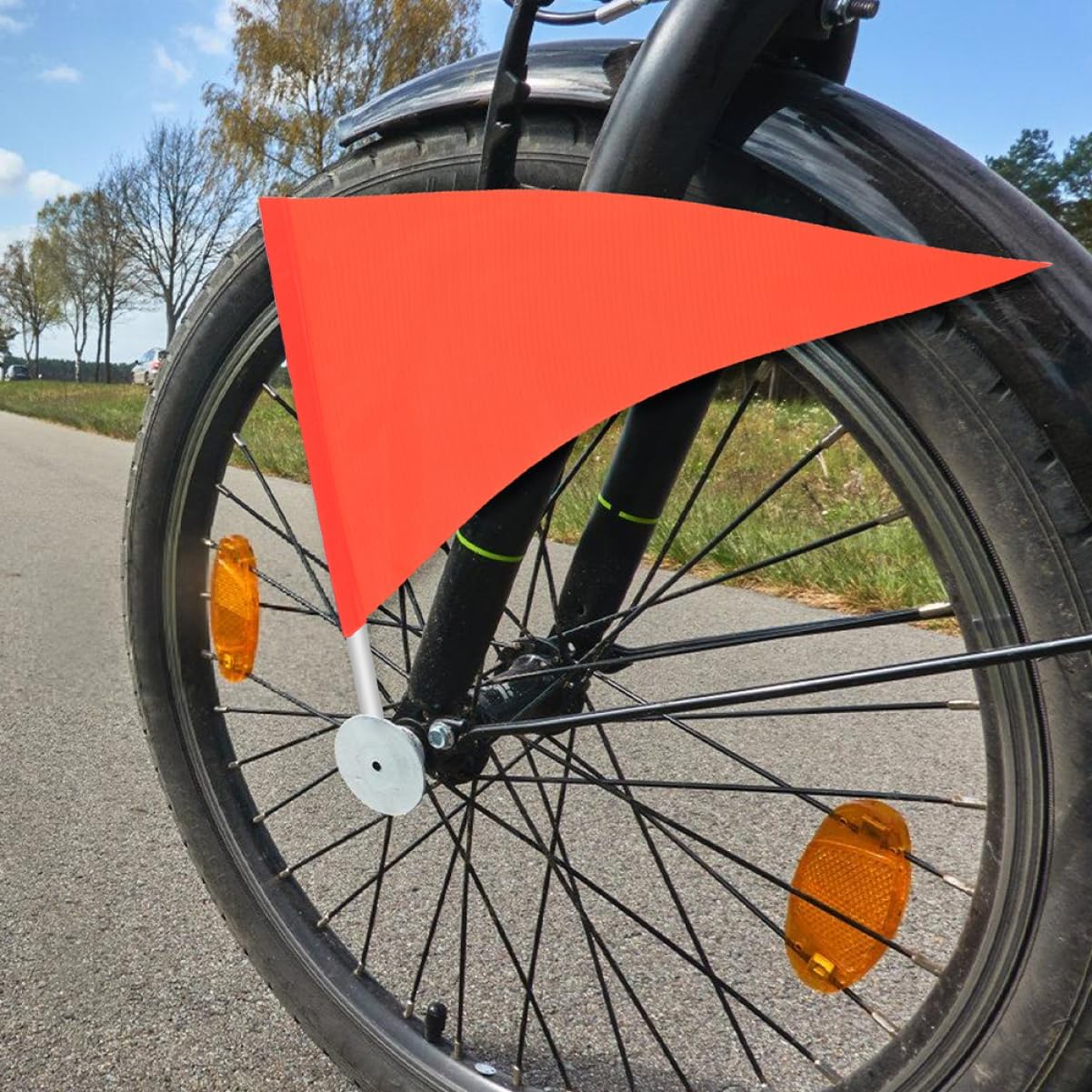 ibasenice 25pcs High Visibility Bike Safety Flag Tear-resistant Caution Flag for Enhanced Compact Lightweight Design for Daily Cycling Use