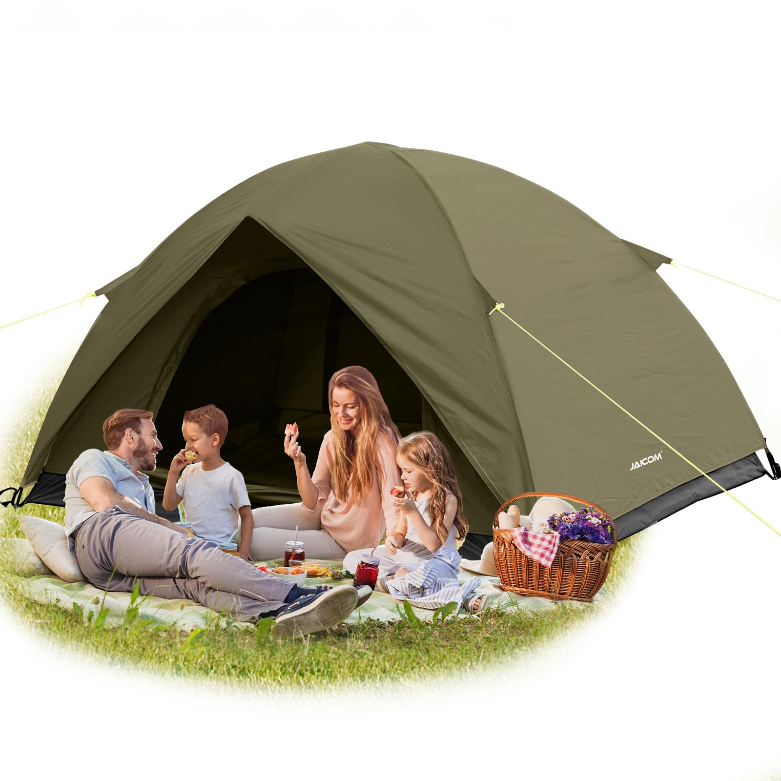 JAICOM Tent, 2-4 Man Tents for Camping, 4 Seasons Waterproof & Windproof Dome Tent, Ultralight, Easy Setup for Outdoor, Backpacking, Hiking, Camping, Garden