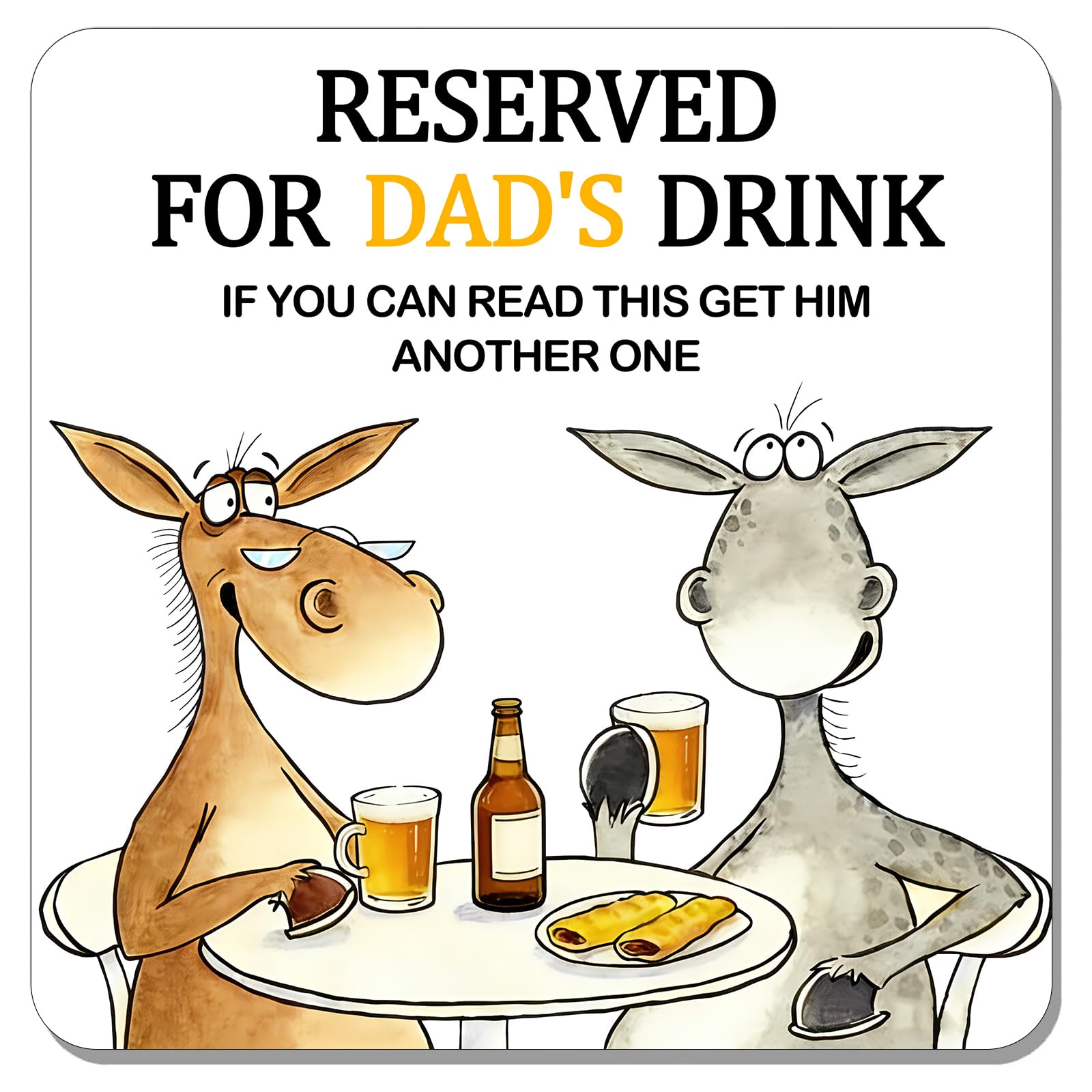 Dad Coasters,Dad Gifts, Funny Dad Coaster for Coffee Tea Mug,Personalised Customised Gifts,Fathers Day Dad Birthday Presents