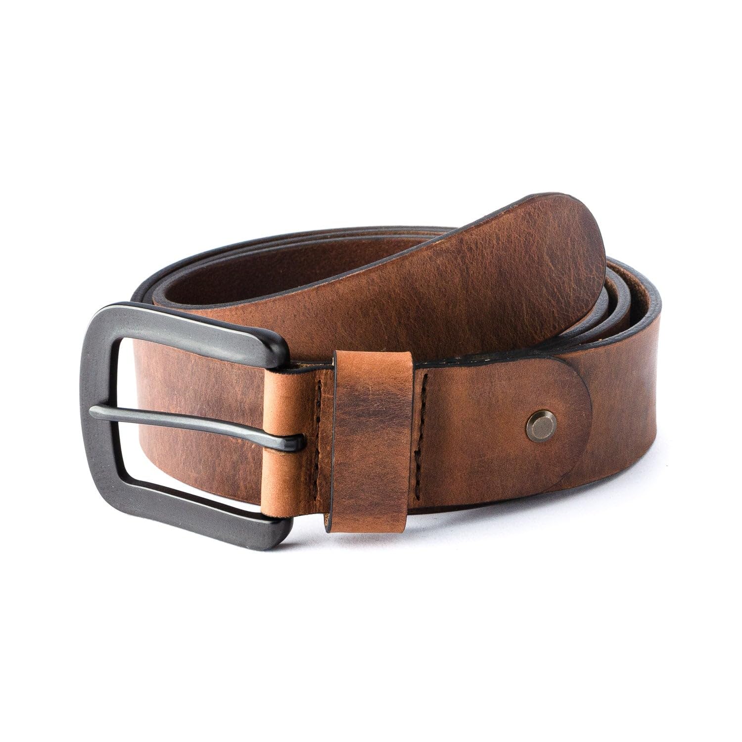 Crazy Horse Craft Ledergürtel Herren Damen, Vintage Italienisches Leder
