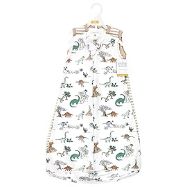Hudson Baby Unisex Baby Cotton Wearable Sleeping Bag, Sack, Blanket, Boy Dino World Sleeveless, 12-18 Months