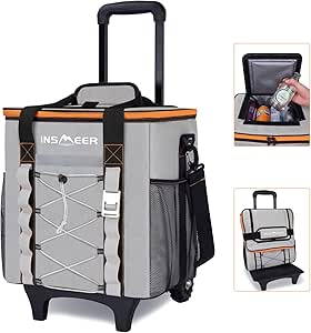 Sac Isothere à Roulettes, Pliable Et étendu, Boîte Isothere Avec Poignée, Glacière Portable