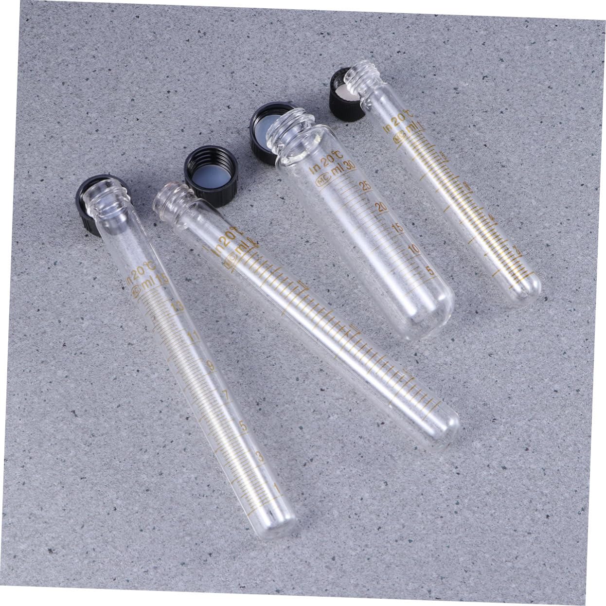 CHILDWEET Glass Test Tube Cylinder Balm Test Lab Laboratory Conical Tube for Bath Salt Beaker Salt Tube Container with Lid Terrarium with Lid Airtight Tubes Bulk Vials Test Tubes with Caps